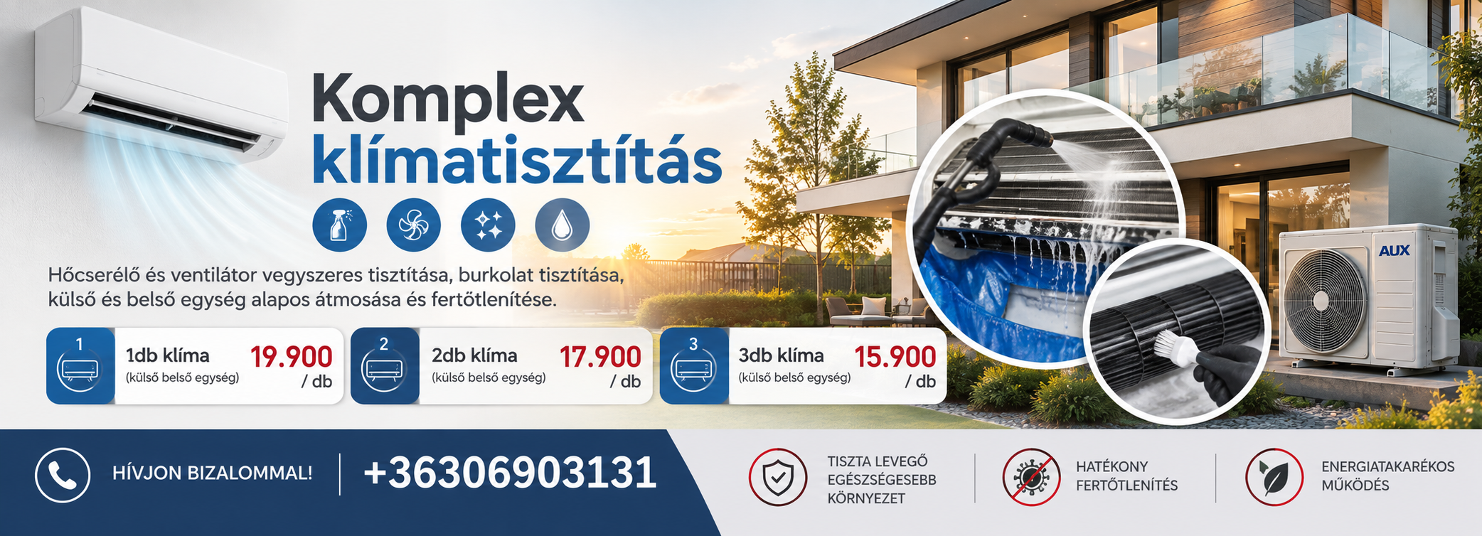 Komplex vegyszeres klímatisztítás és fertőtlenítés - Haricomp